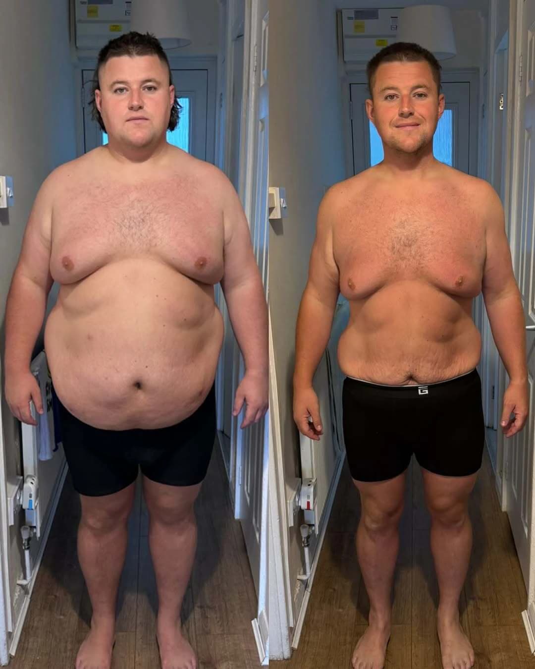 Adam's before and after transformation image