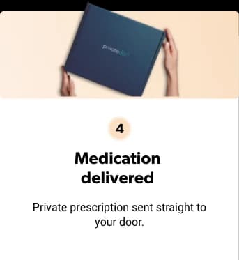 4. Medication delivered. Private prescription sent straight to your door.
