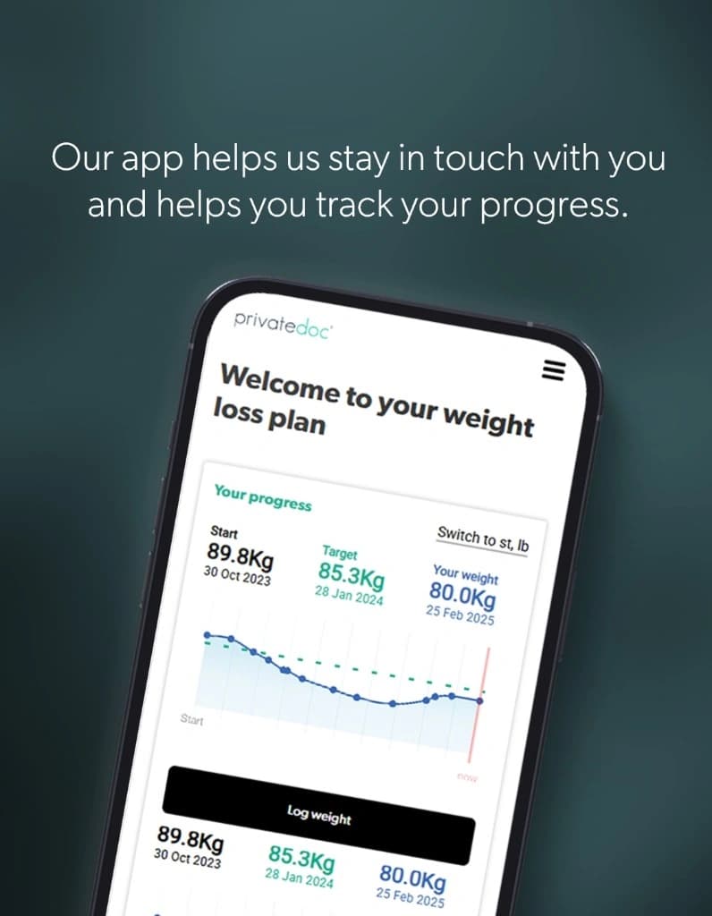 PrivateDoc app for progress tracking and clinician support