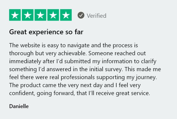 Trustpilot review: Great experience so far