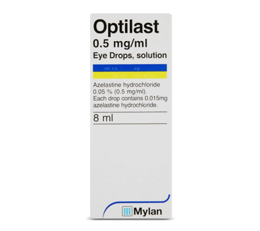 Optilast Eye Drops medication pack